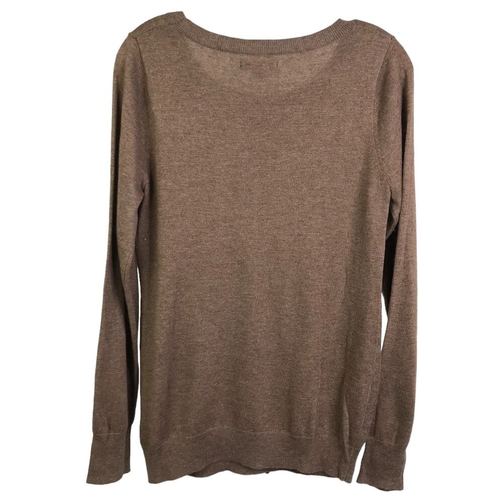 Old Navy Sweater Womens M Brown Orange Fox Graphic Pullover Long Sleeve Knit - Picture 4 of 12